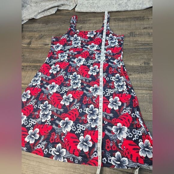 Columbia Women's Freezer III Dress medium Hawaiian print red blue white  stretch - Picture 5 of 9